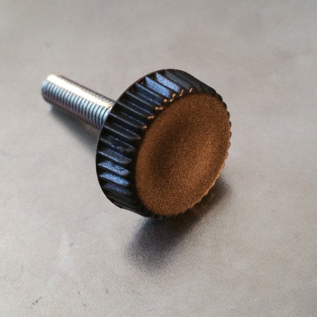 Bout Serrage nylon noir M5X19 Diamètre de tête: 20