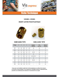 Insert Sans tête SONICFIX Laiton M3X5.7 2