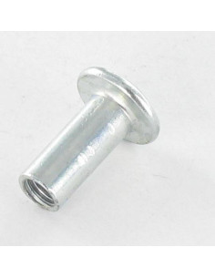 Ecrou Relieur POZI et fendu M4X8 5X12 Acier zingué 2