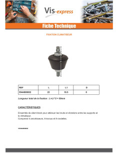 Kit de 4 solent block Fixation climatiseur M8X60 Acier... 2