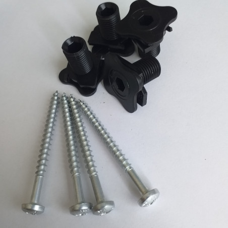 1 x Sachet De 4 Vis Tête cylindrique TC 5X60 Avec 4 Ecrou Nylon