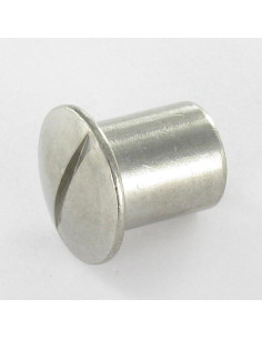 Ecrou Relieur Tête bombée Fendue 12.5X15 M8X12 Inox