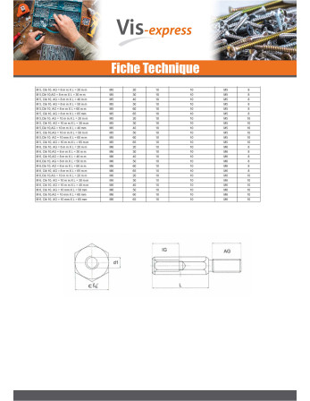 Entretoise Hexagonal Mâle femelle M4X70 Clé de 8 HC8 MALE 8MM Nylon