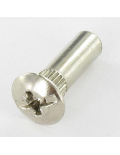 Ecrou Relieur POZI et fendu 8X25 M6X15 AC. Acier nickelé