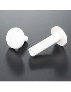 Vis relieur M6X70 Diamètre Tube 8 nylon blanc 2 pièces...