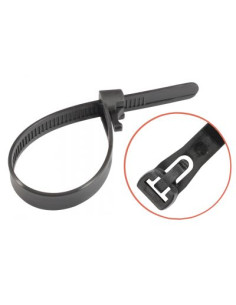 Colliers de serrage réouvrable 7.6X150 nylon noir...