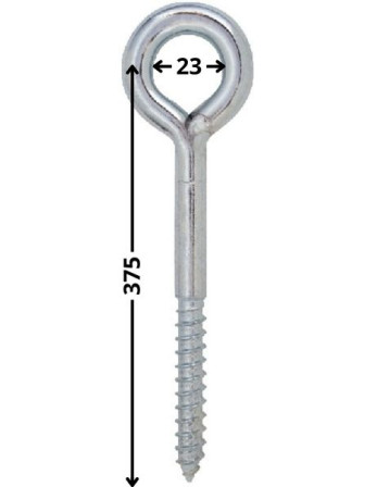 Oeillet Echafaudage 12X350 Oeil 23 Acier zingué