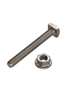 Boite de 50 T.CAR 6X50 +50 Ecrou Cranté M6 Inox A2 2
