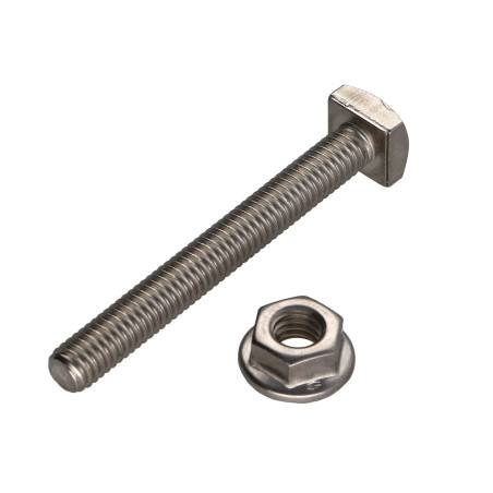 Boite de 50 T.CAR 6X50 +50 Ecrou Cranté M6 Inox A2