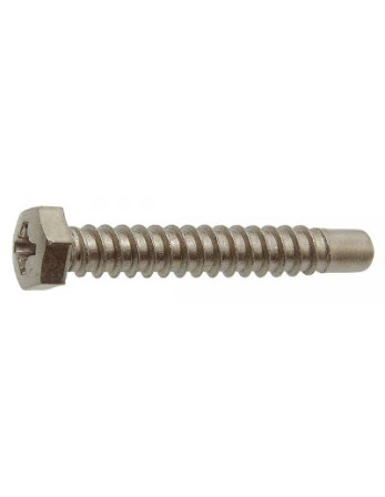 Vis tôle Tête hexagonale TH Pozi Bout pilote Inox A2 5.5X30 Filetée sur 25