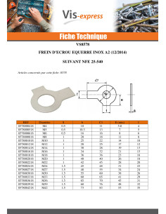 Frein D Ecrou Equerre De Diamètre M18 Inox A2 2