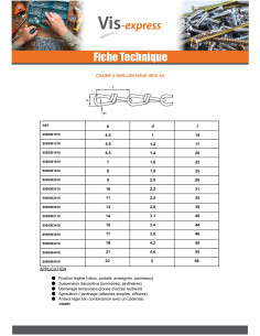M Chaîne à maillon noué Diamètre 3.4 Inox A4 (vendu au m) 2