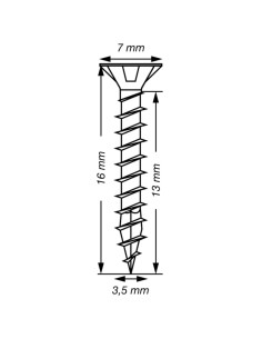 Spax T-STAR PLUS Tête fraisée TORX T15 Inox A2 3.5X16... 2