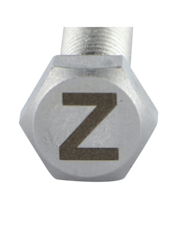 Vis métaux Tête hexagonale TH 8X35 Inox A4 avec gravure de lettre "Z"