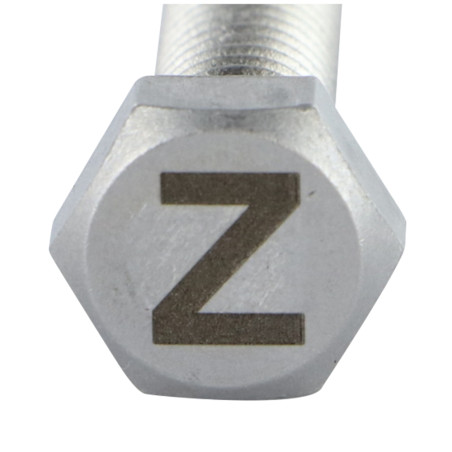 Vis métaux Tête hexagonale TH 8X35 Inox A4 avec gravure de lettre "Z"