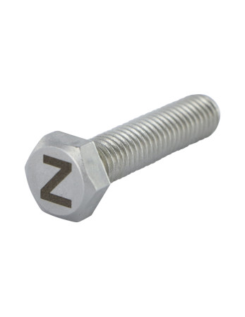 Vis métaux Tête hexagonale TH 8X35 Inox A4 avec gravure de lettre "Z"