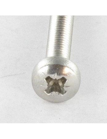 Vis métaux tête cylindrique bombée large Pozi N°2 M5X35 Inox A4