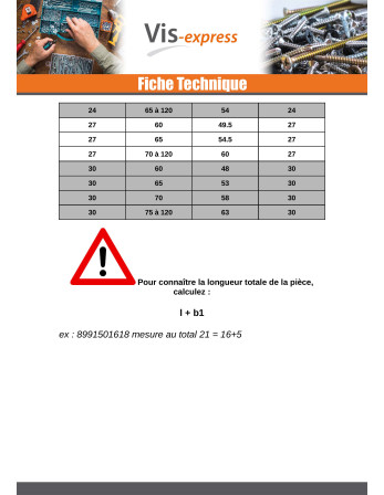 Goujon bout filetée ~1xdiamètre Inox A2 M12X90 Longueur total 102
