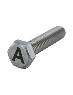 Vis métaux Tête hexagonale TH 8X35 Inox A4 avec gravure...