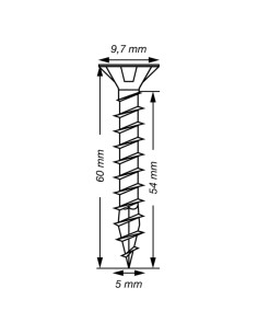 Spax T-STAR PLUS Tête fraisée TORX T20 Inox A2 5X60... 2