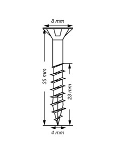 Spax T-STAR PLUS Tête fraisée TORX T20 Inox A2 4X35... 2