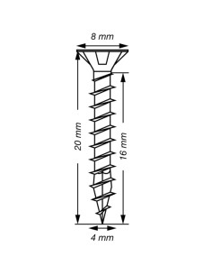 Spax T-STAR PLUS Tête fraisée TORX T20 Inox A2 4X20... 2