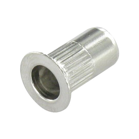 1 x Ecrou à sertir Tête fraisée Cranté M4X11.5 INFC 35 Inox A2