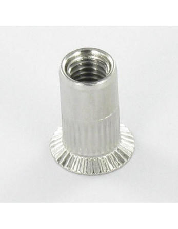 Ecrou à sertir Tête fraisée Cranté M4X11.5 INFC 35 Inox A2