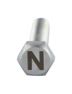 Vis métaux Tête hexagonale TH 8X35 Inox A4 avec gravure... 2