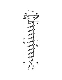 Spax T-STAR PLUS Tête fraisée TORX T10 Inox A2 3X40... 2