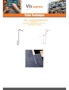 Crochets d"ardoises Inox A2 2.7X90 2