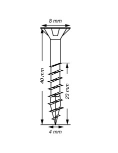 Spax T-STAR PLUS Tête fraisée TORX T20 Inox A2 4X40... 2