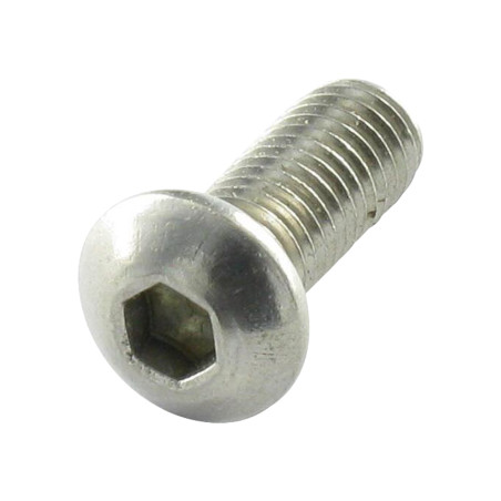 1 x Vis métaux BHC (Tête Bombée Hexagonal creux) M8X60 Filetage total Clé de 5 HC5 Inox A4