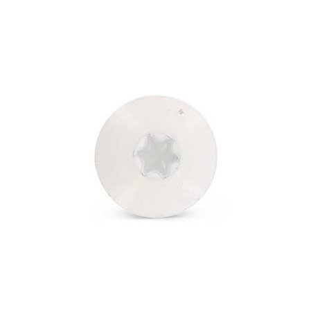 Vis de facade TORX T20 5.5X35 Diamètre de tête: 12.3 Inox A2 RAL9001 blanc creme