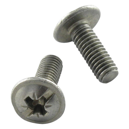 Vis métaux Poelier POZI et fendu 6X16 Inox