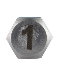 Vis métaux Tête hexagonale TH 8X35 Inox A4 Gravure CHIFFRE 1 2