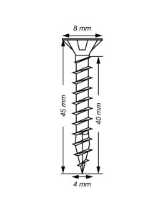 Spax T-STAR PLUS Tête fraisée TORX T20 Inox A2 4X45... 2