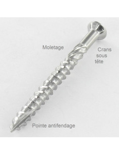 Vis DECK TEKOR Tête fraisée bombée TFB TORX T20 4X50... 2