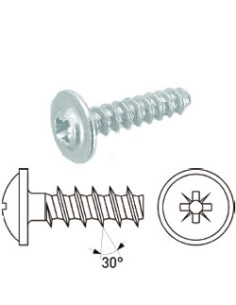 Vis pvc Inox A2 Poelier Phillips 4X8 Sans pointe
