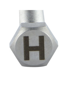 Vis métaux Tête hexagonale TH 8X35 Inox A4 avec gravure... 2