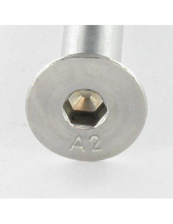Vis métaux Inox A2 FHC tête fraisée empreinte hexagonale creuse Clé de 12 HC12 M20X80 Filetage total