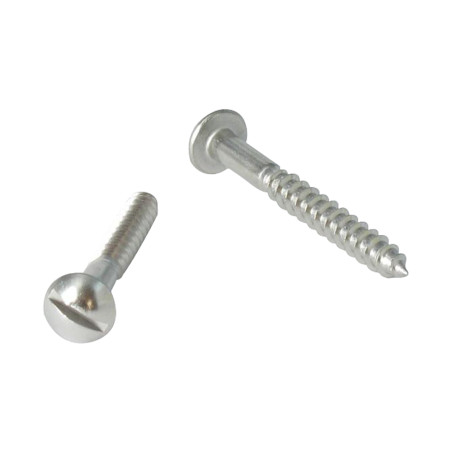 1 x Vis bois Inox A2 Tête ronde TR Fendue 4X35