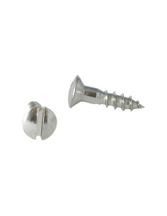 Vis bois Inox A2 Tête fraisée bombée TFB Fendue 5X40