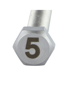 Vis métaux Tête hexagonale TH 8X35 Inox A4 Gravure CHIFFRE 5 2