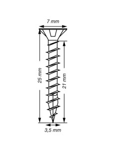 Spax T-STAR PLUS Tête fraisée TORX T15 Inox A2 3.5X25... 2