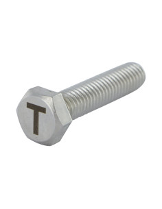 Vis métaux Tête hexagonale TH 8X35 Inox A4 avec gravure...