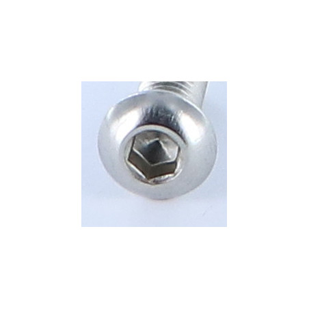 1 x Vis métaux BHC (Tête Bombée Hexagonal creux) M8X20 Filetage total Clé de 5 HC5 Inox A4