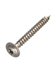 Vis charpente tête disque Inox A2 8X70 Filetée sur 50...