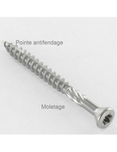 Vis DECK TEKOR Tête fraisée bombée TFB TORX T20 4.5X80... 2