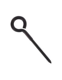Piton Bois Inox A4 Noir 6X62 Filetée sur 25 Oeil 16
